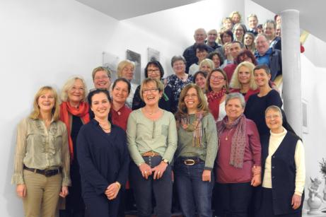 Die Ehrenamtlichen auf der Hospiztreppe